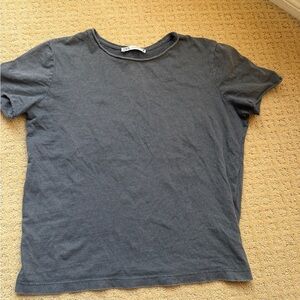 Zara Gray Crew Neck T-Shirt - size small